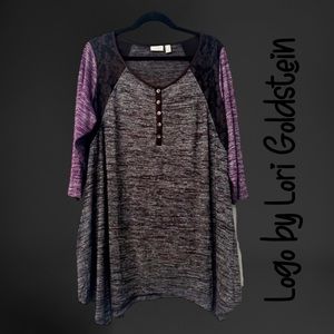 LOGO by Lori Goldstein Space Dye Top